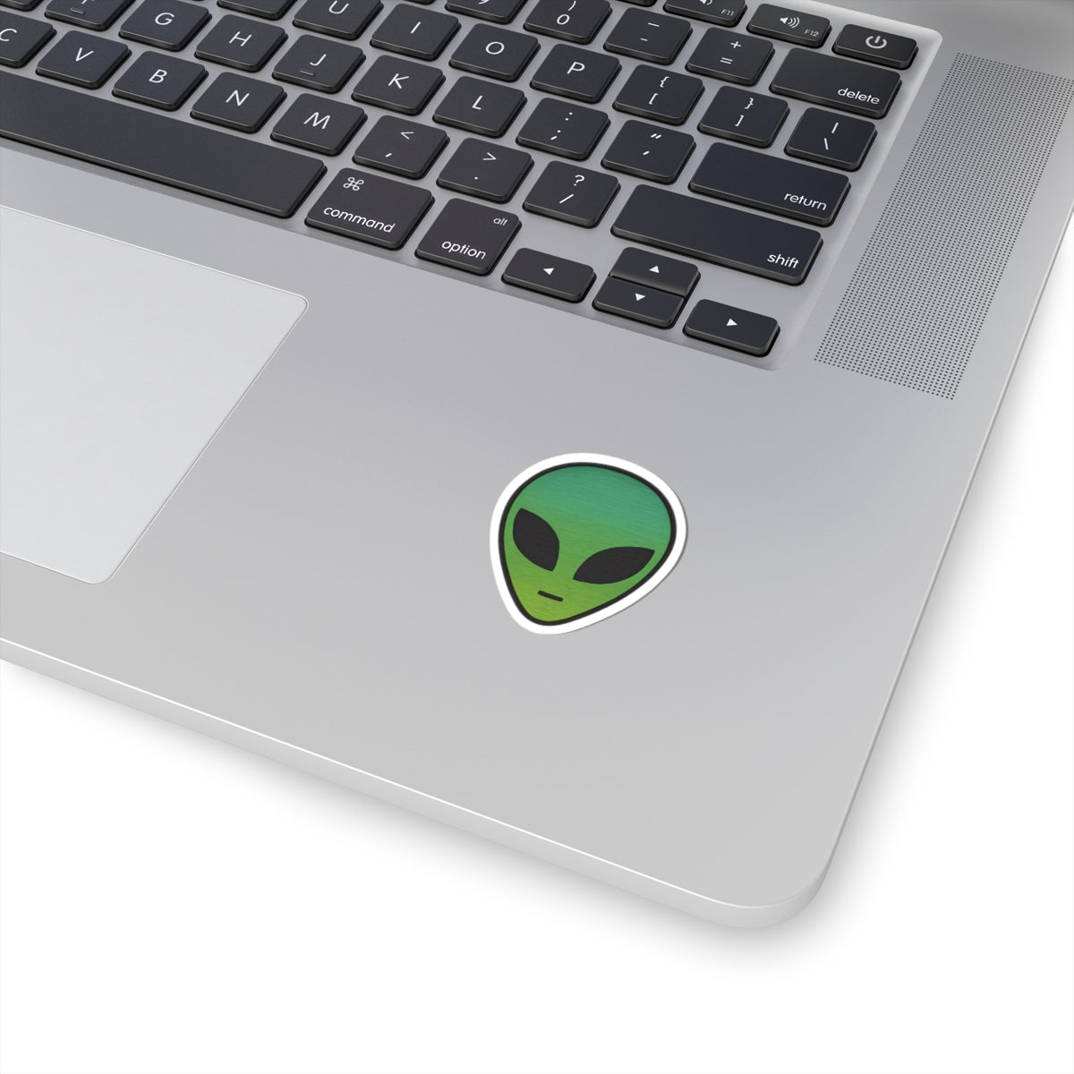 Alien Vibe Kiss-Cut Stickers - Whimsical Decor, Laptop Stickers, Cute Gift, Sci-Fi Lovers, Customizable Designs