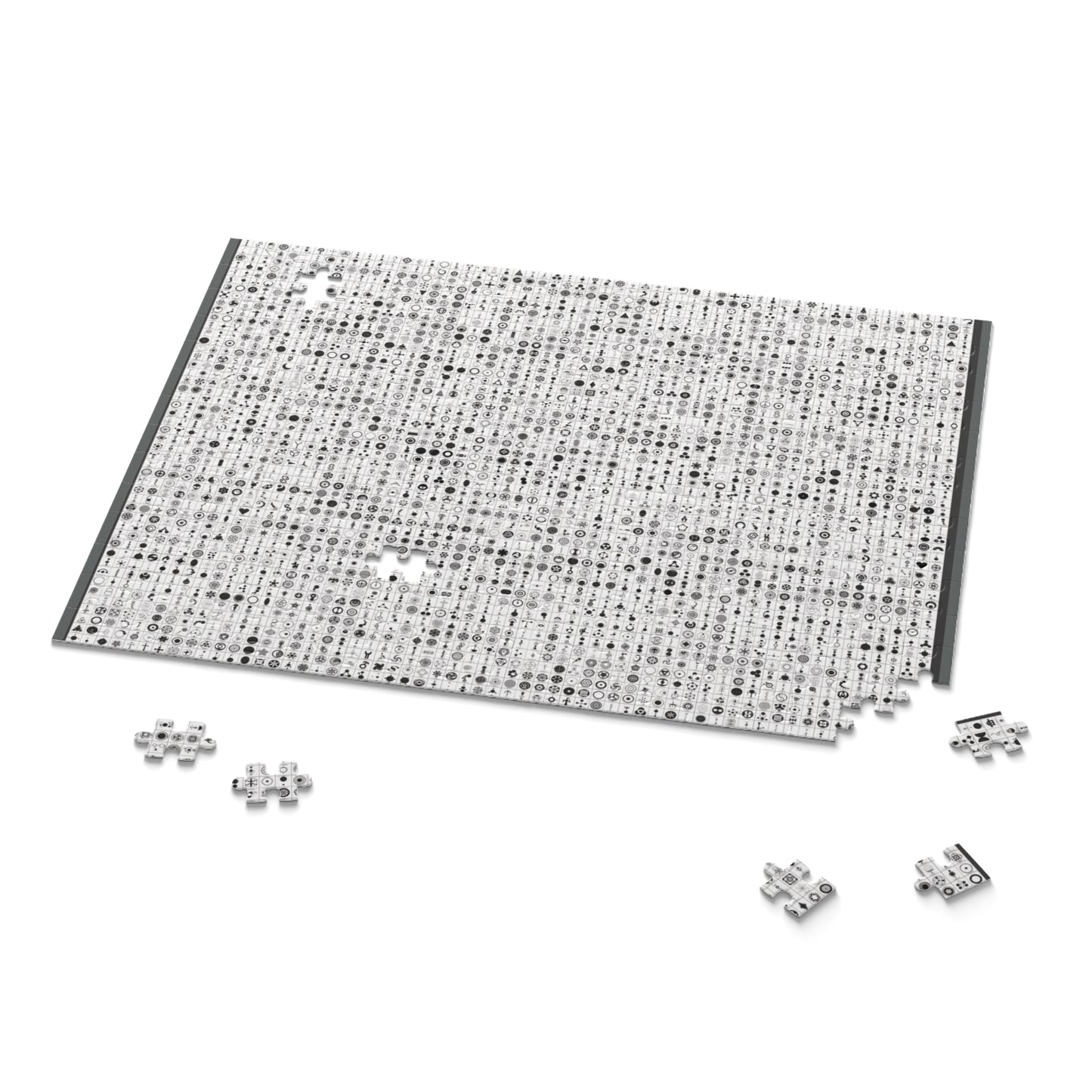Crop Circles Minimalist Black and White Puzzle, 120, 252, 500-Piece, Modern Home Décor, Gift for Puzzle Lovers, Quiet Time Activity, Great for Family