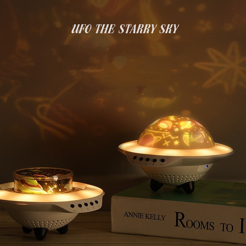 💡 UFO Star Projector Night Light – Dream Under a Friendly Sky