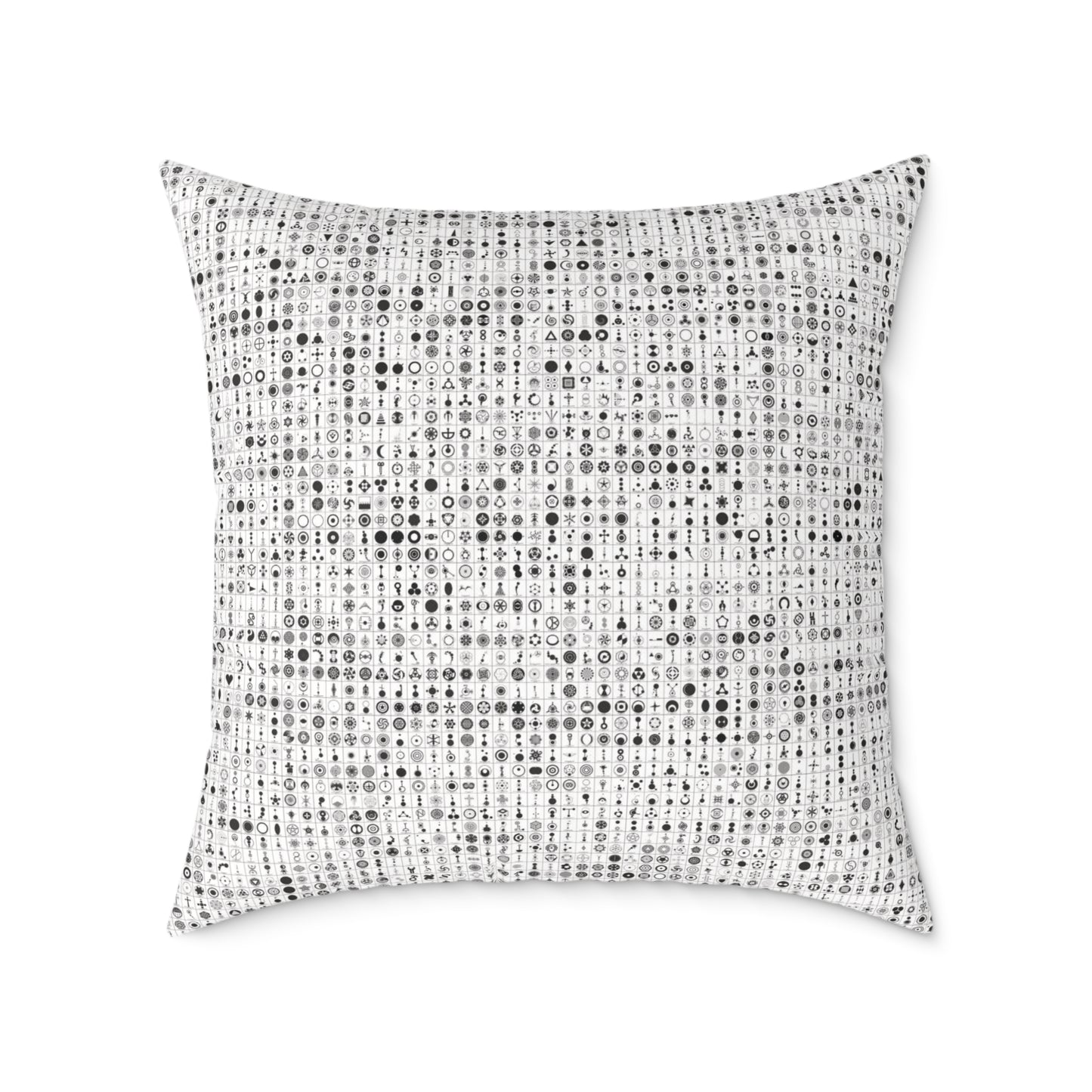 Crop Circles Square Poly Canvas Pillow - Modern Minimalist Home Decor, Cushion for Living Room, Cozy Throw Pillows, Gift for Housewarming