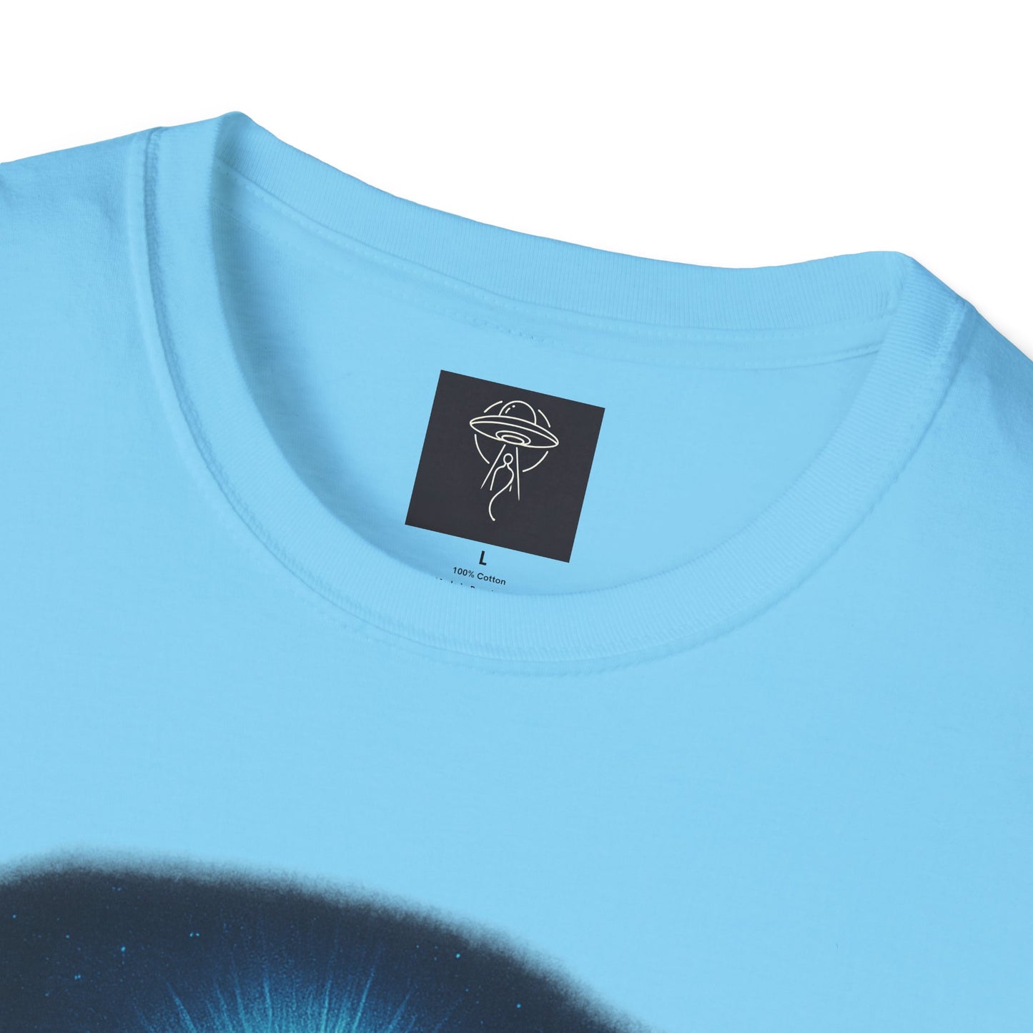 Sacred Glow Unisex T-Shirt, Spiritual Tee, Jesus Graphic Shirt, Inspirational Apparel, Christian Gift, Casual Wear, UFO