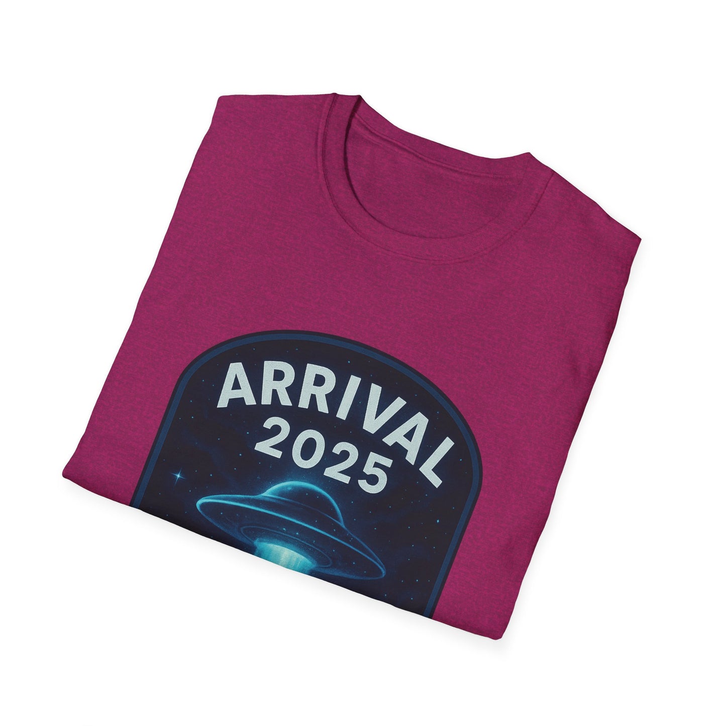 Unisex UFO Arrival 2025 T-Shirt, Funny Graphic Tee, Gift for Space Lovers, Sci-Fi Apparel, Alien Enthusiast Shirt, Casual Wear