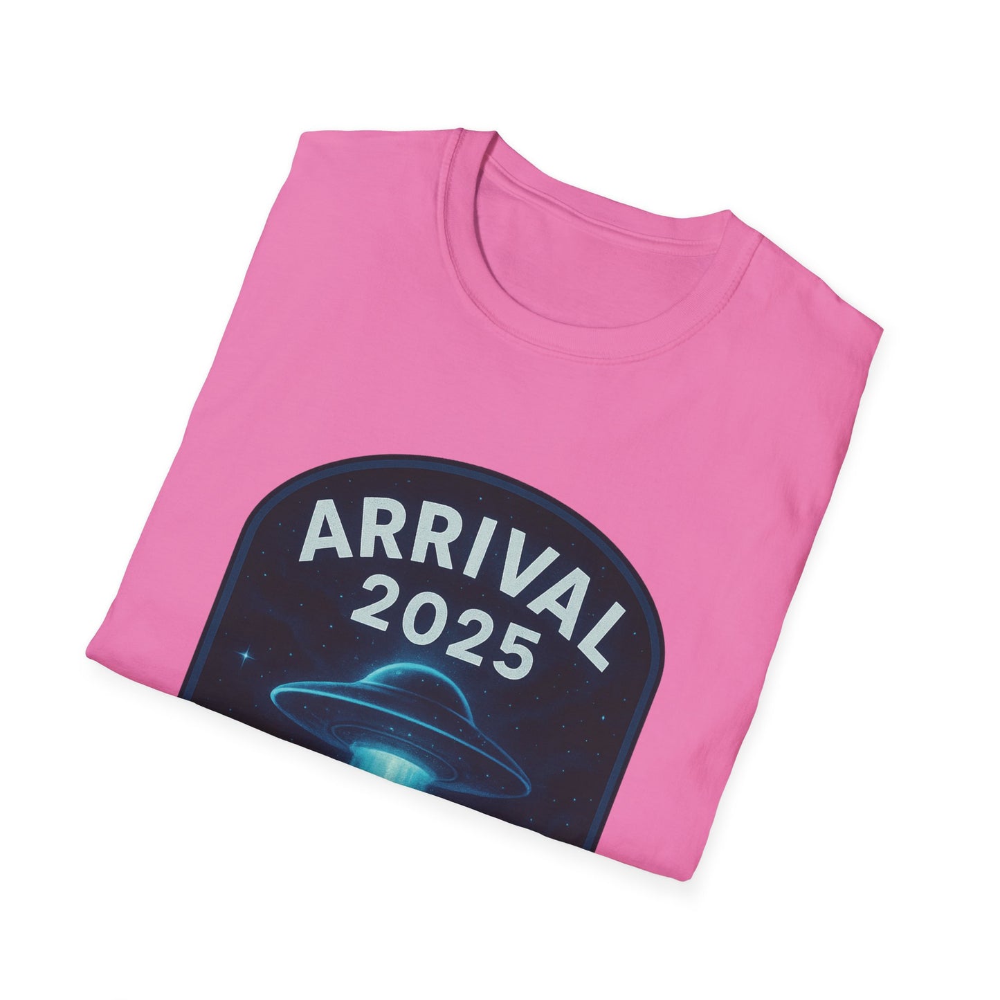 Unisex UFO Arrival 2025 T-Shirt, Funny Graphic Tee, Gift for Space Lovers, Sci-Fi Apparel, Alien Enthusiast Shirt, Casual Wear