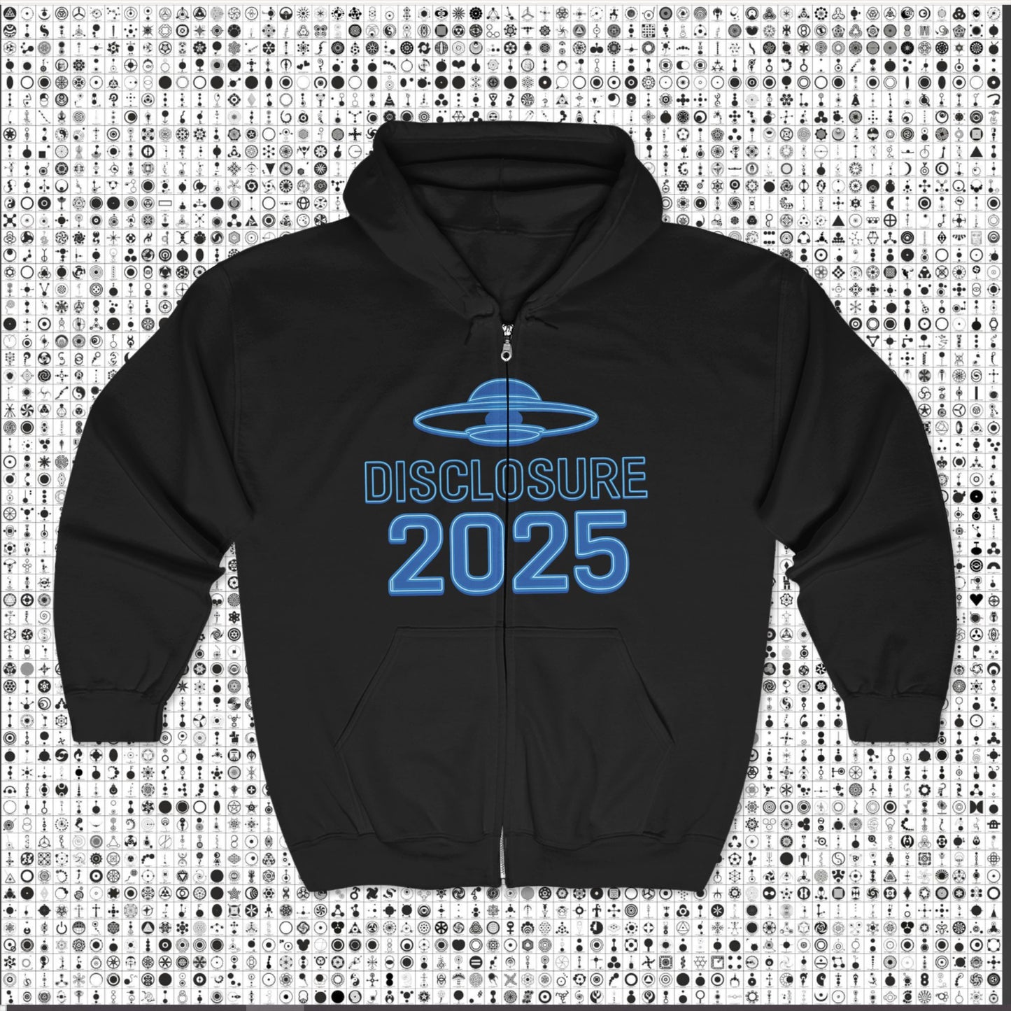 Alien Disclosure 2025 Zip Hoodie, Unisex Hoodie, UFO Lover Gift, Sci-Fi Apparel, Conspiracy T-Shirt, Cozy Sweatshirt