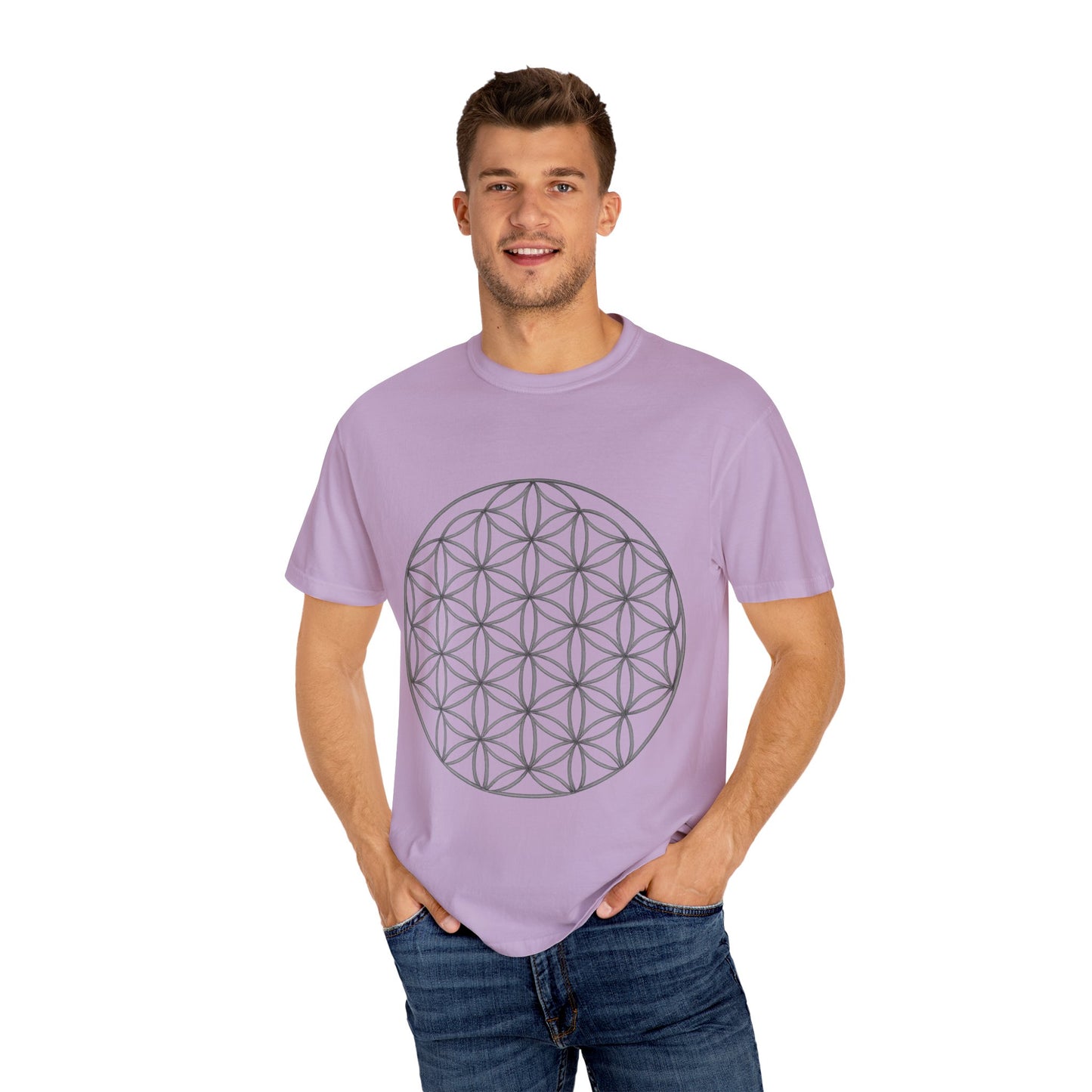 Flower of Life Unisex T-shirt - Mindful Gift, Spiritual Apparel, Cosmic Vibes, Meditation Shirt, Eco-friendly Fashion
