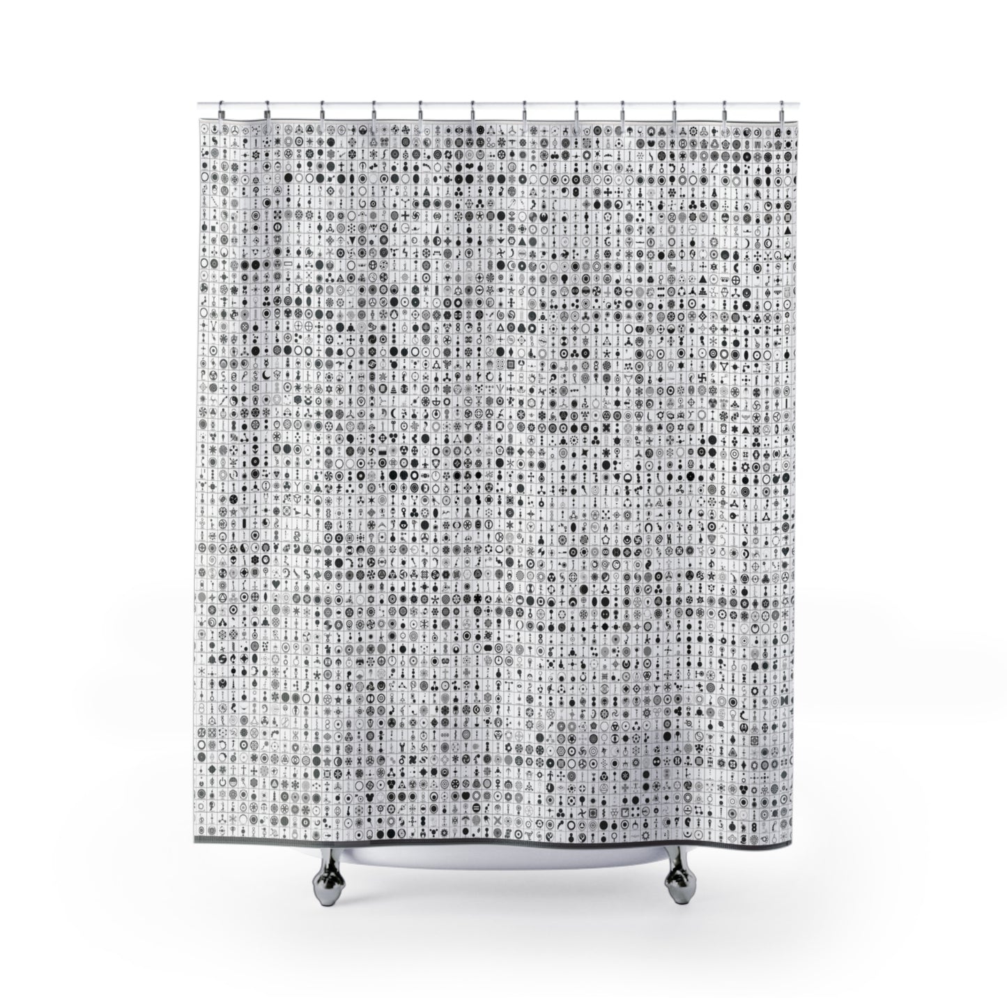 Crop Circles Chic Monochrome Shower Curtain for Modern Bathrooms, Decorative Bath Accessory, Stylish Home Decor, Unique Gift Idea