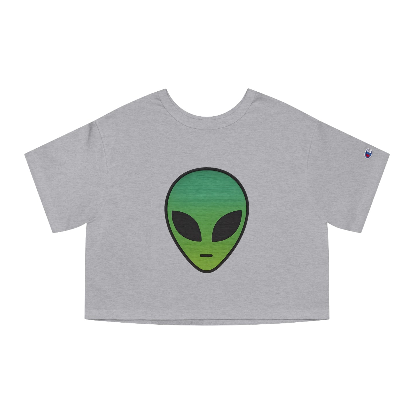 Cropped T-Shirt with Alien Design, Stylish Summer Top, Gift for Sci-Fi Lovers, Casual Wear, Unique Graphic Tee