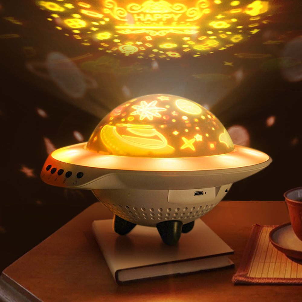 💡 UFO Star Projector Night Light – Dream Under a Friendly Sky
