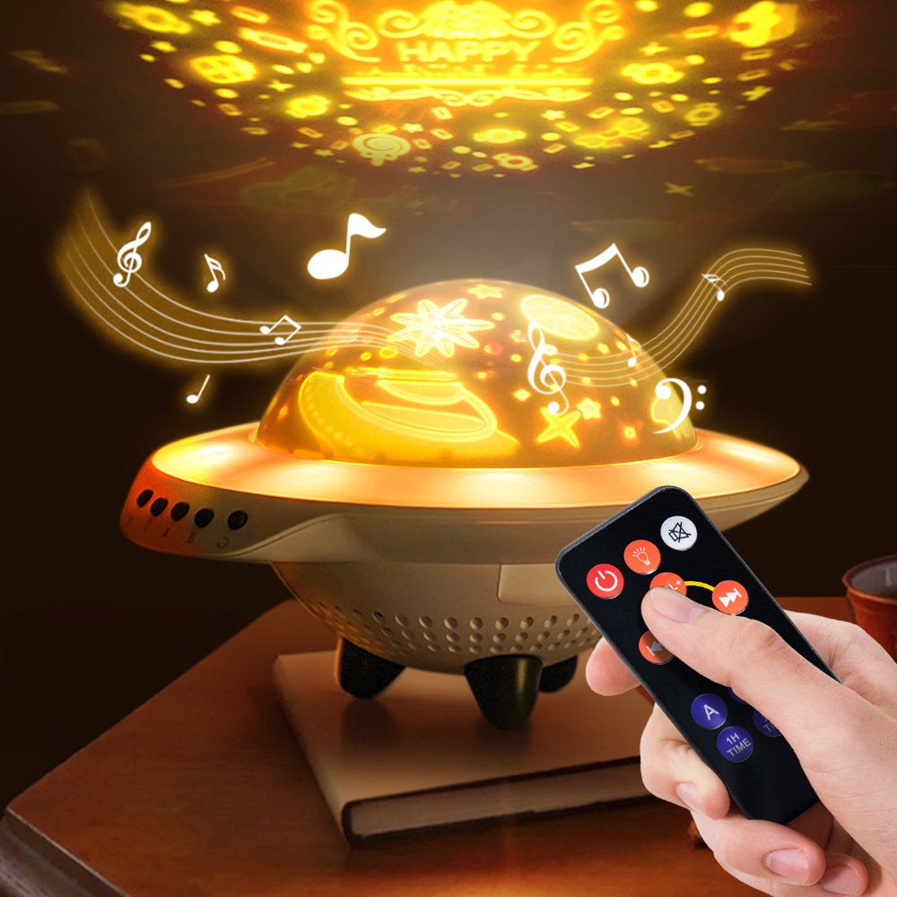 💡 UFO Star Projector Night Light – Dream Under a Friendly Sky