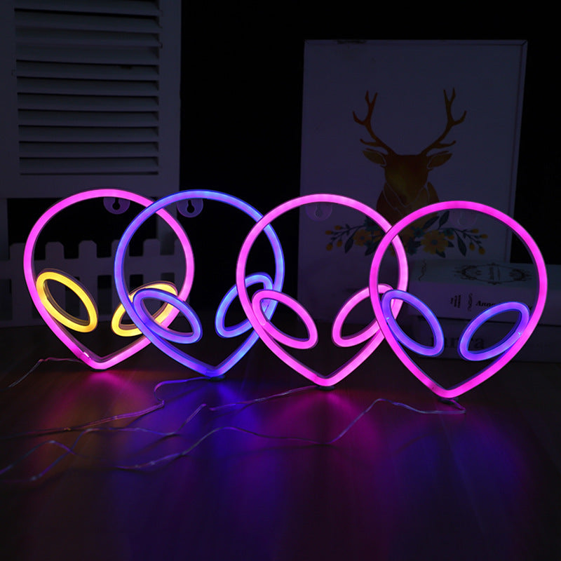 LED Alien Neon Wall Hanging Lamp – Glowing Aliencore Vibes