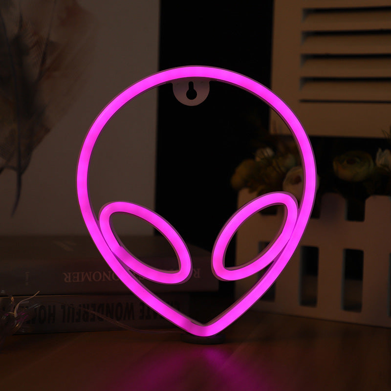 LED Alien Neon Wall Hanging Lamp – Glowing Aliencore Vibes