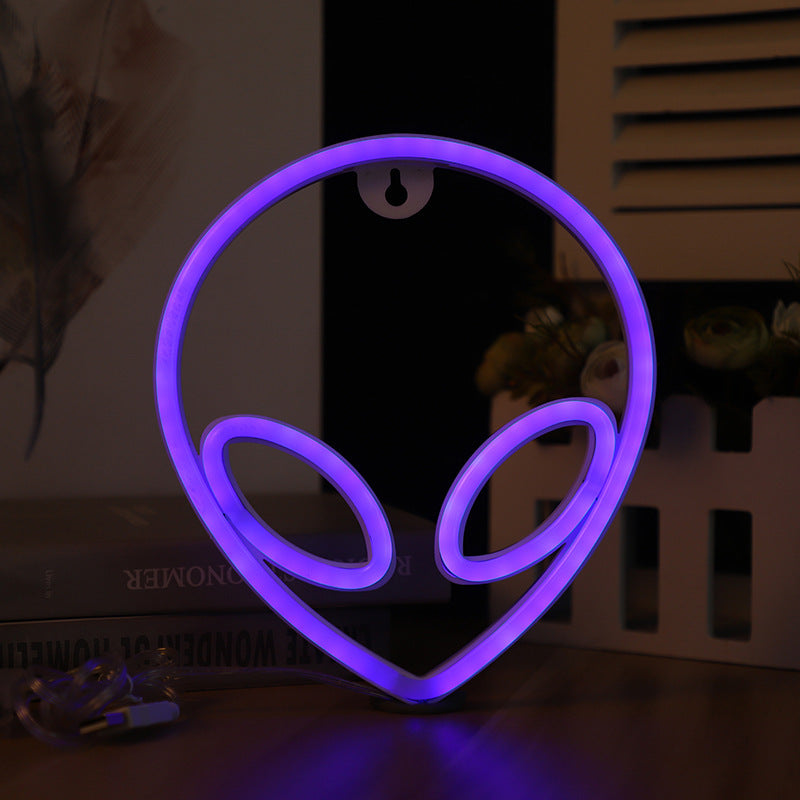 LED Alien Neon Wall Hanging Lamp – Glowing Aliencore Vibes