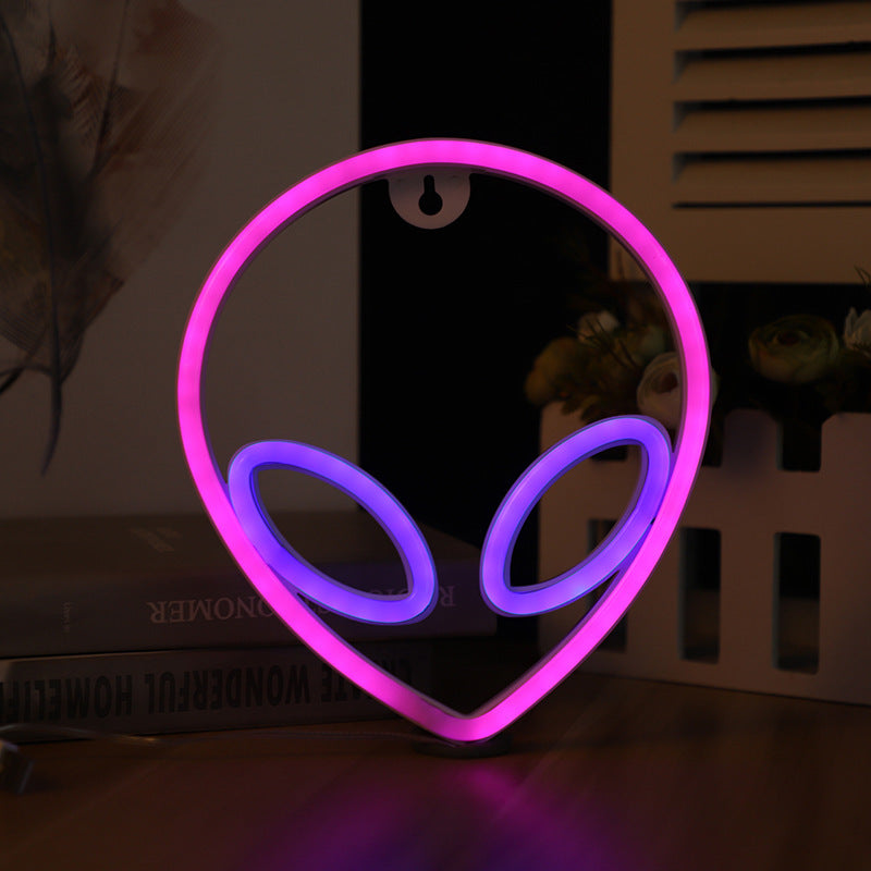 LED Alien Neon Wall Hanging Lamp – Glowing Aliencore Vibes
