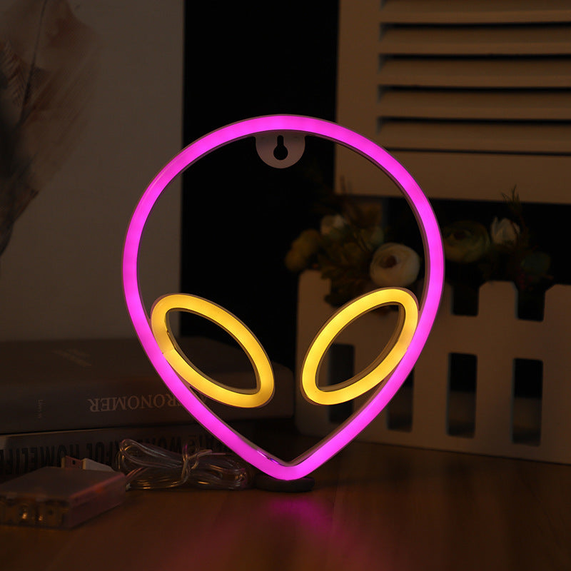 LED Alien Neon Wall Hanging Lamp – Glowing Aliencore Vibes