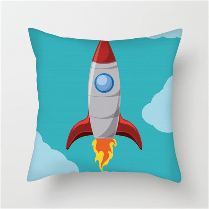 π Spaceship & Astronaut Pillow Cover β Comfort from the Cosmos