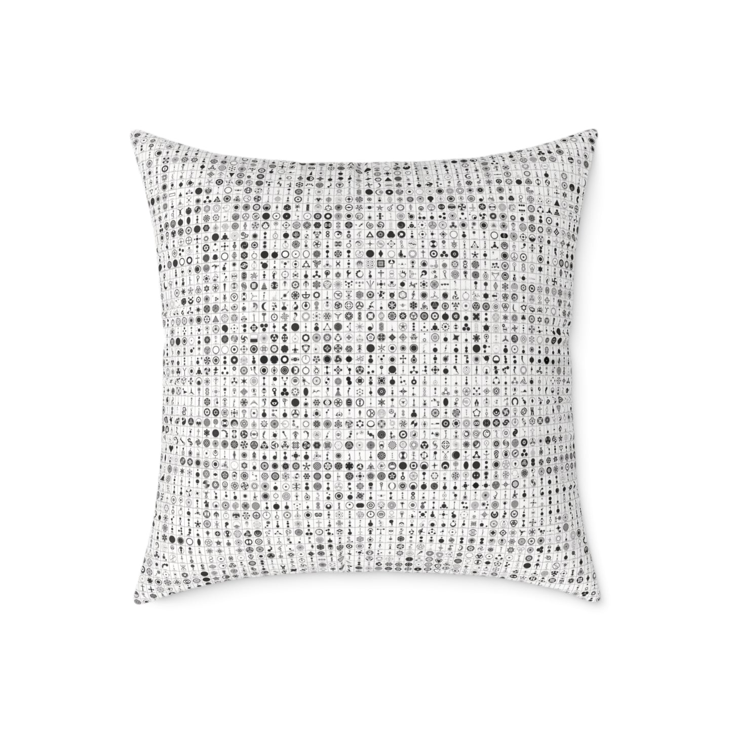 Crop Circles Square Poly Canvas Pillow - Modern Minimalist Home Decor, Cushion for Living Room, Cozy Throw Pillows, Gift for Housewarming