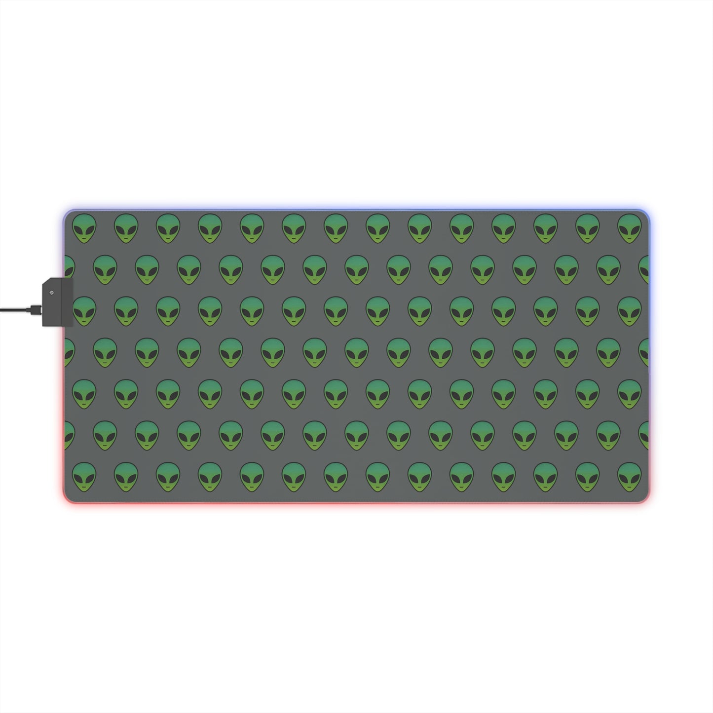Alien LED Gaming Mouse Pad - Cool Desk Decor for Gamers, Gaming Setup Accessories, Alien Theme Gift, LED Mouse Pad