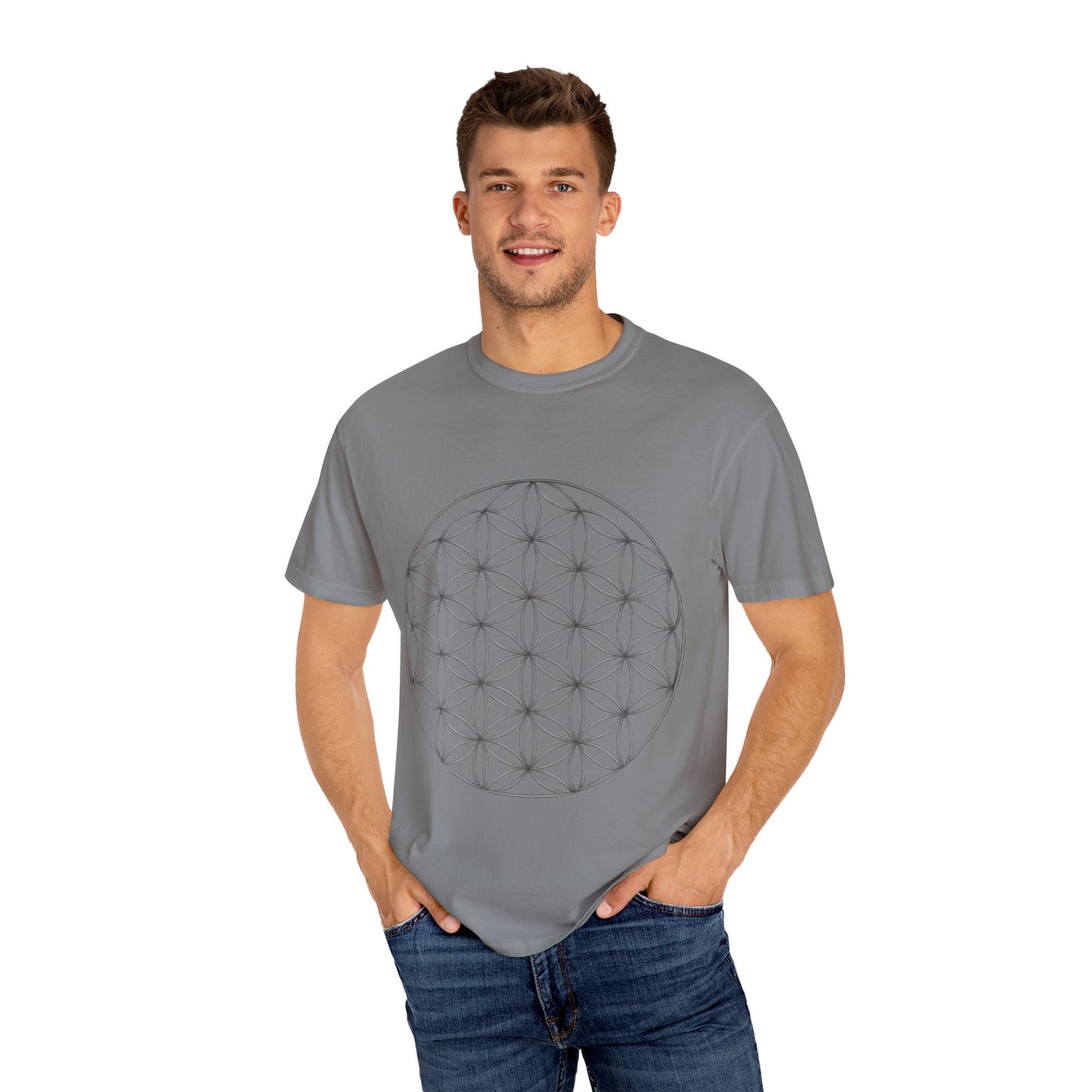 Flower of Life Unisex T-shirt - Mindful Gift, Spiritual Apparel, Cosmic Vibes, Meditation Shirt, Eco-friendly Fashion