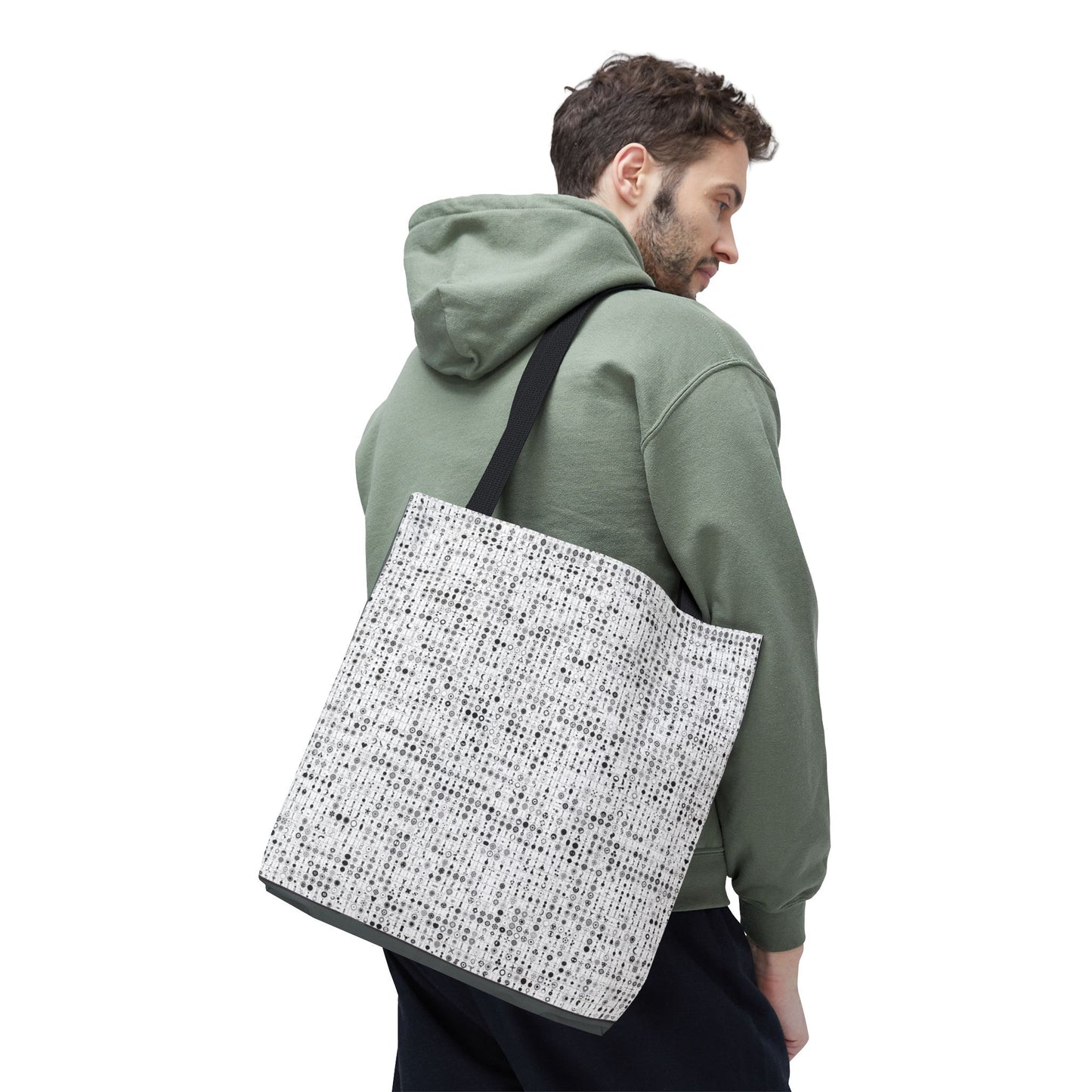 Crop Circles Chic Patterned Tote Bag, Stylish Reusable Shopping Bag, Trendy Canvas Tote, Eco-Friendly Carry-All, Perfect Gift for Any Occasion