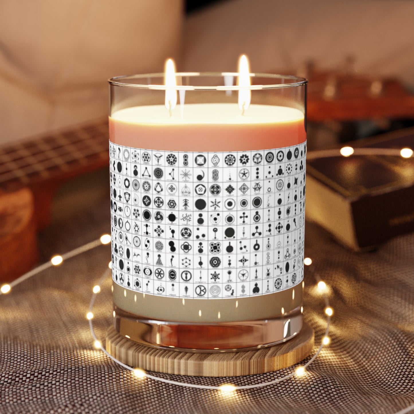 Crop Circles Elegant Black & White Scented Candle - Aromatic Home Decor, Relaxing Gift for Her, Modern Candle, Peaceful Ambiance