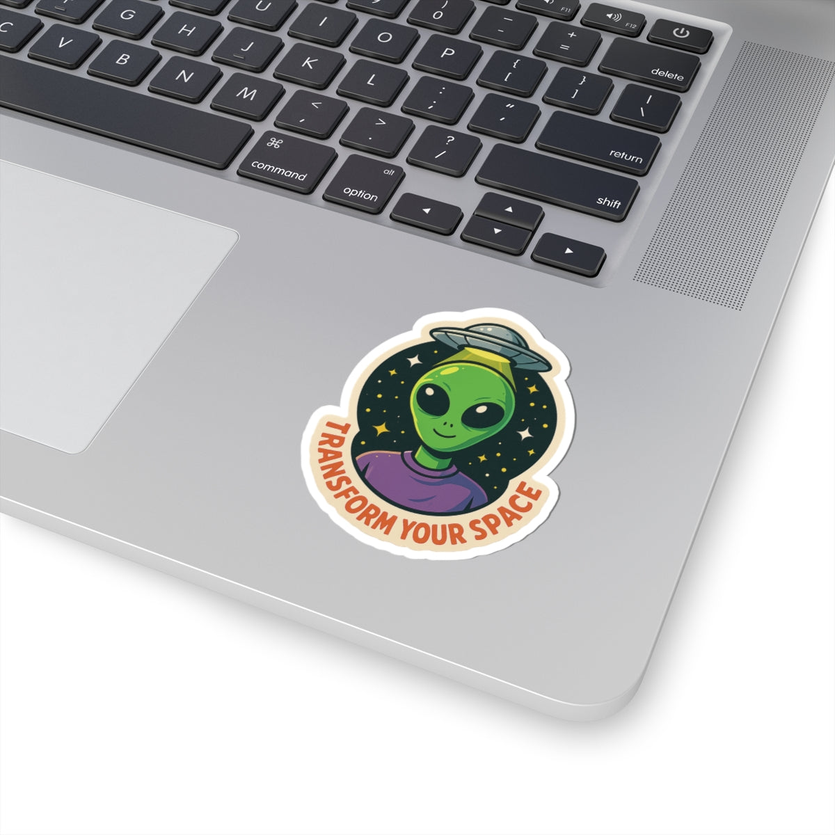 Transform Your Space | Alien Vinyl Sticker Available in 2", 3", 4", and 6" sizes | Square Glossy Kiss-Cut Sticker | Free Shipping