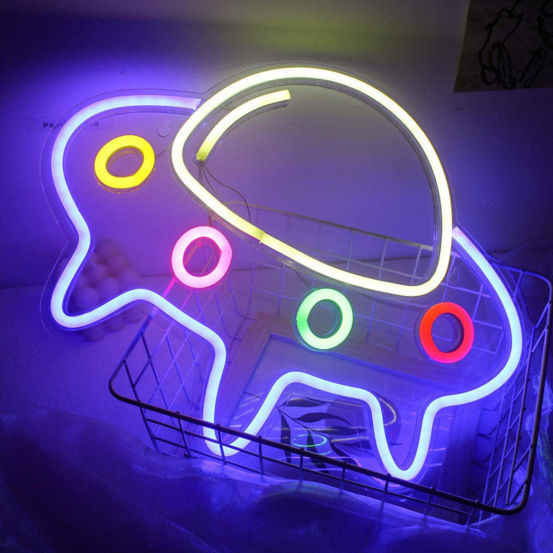 🧑‍🚀 UFO & Spaceman LED Night Light – Peaceful Glow from the Beyond