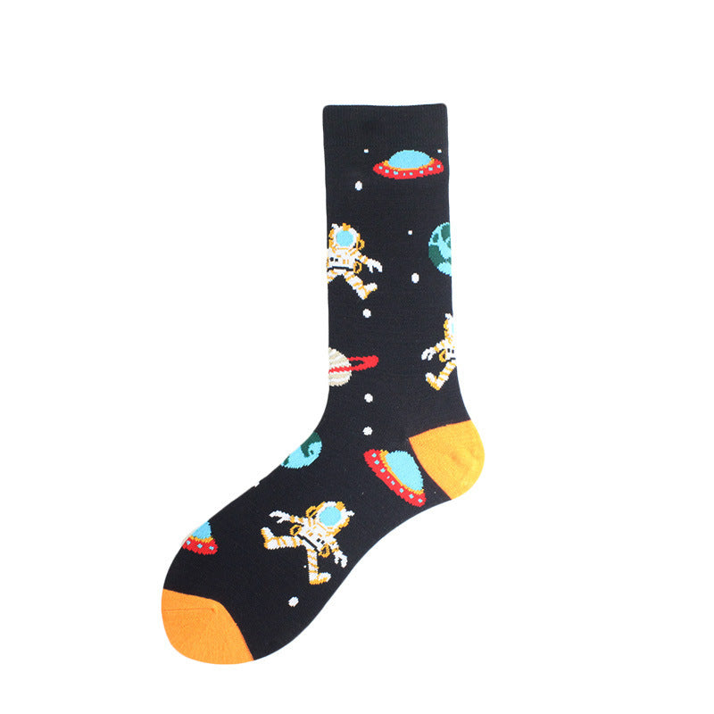 🧦 Alien Planet Cotton Socks – Step Into the Mystery