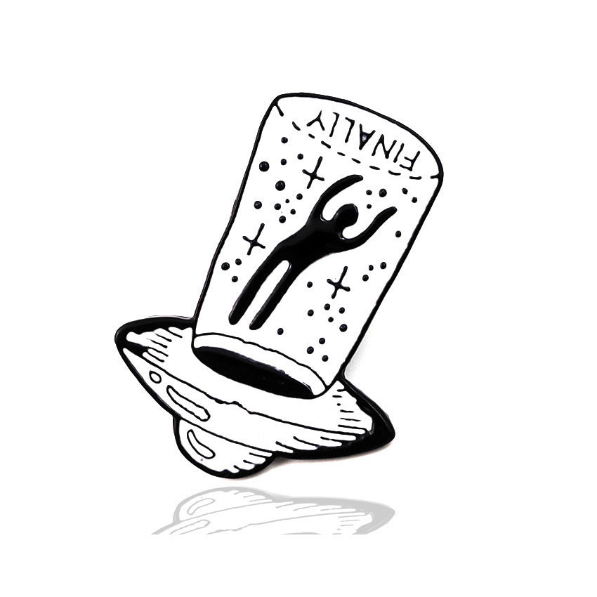 👽 UFO Cartoon Brooch – A Tiny Signal with Big Energy