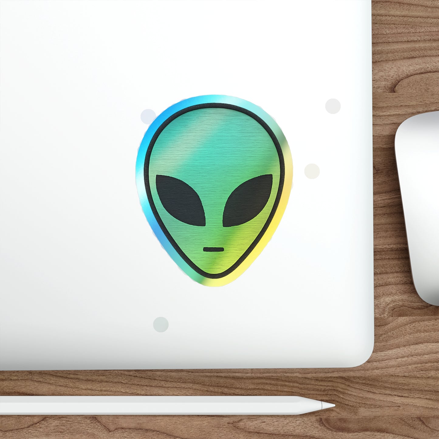 Holographic Alien Head Sticker