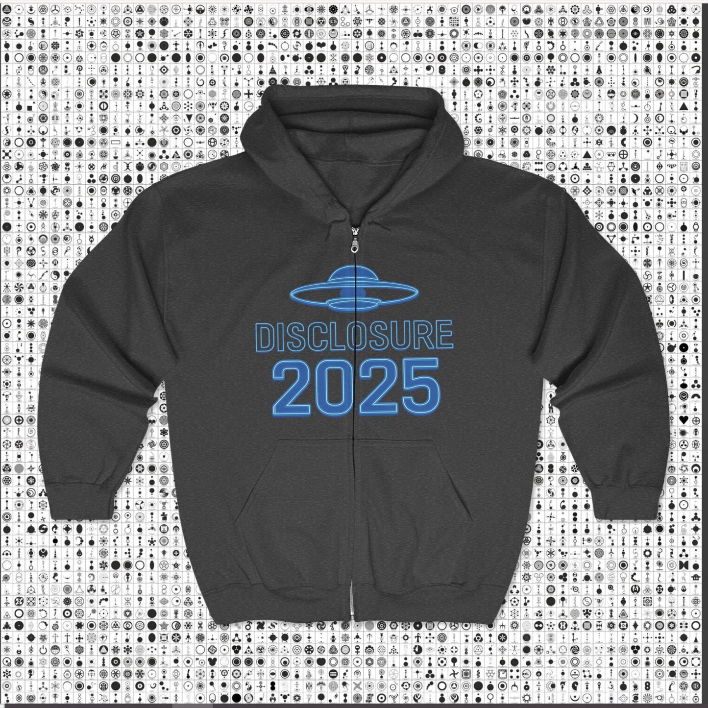 Alien Disclosure 2025 Zip Hoodie, Unisex Hoodie, UFO Lover Gift, Sci-Fi Apparel, Conspiracy T-Shirt, Cozy Sweatshirt