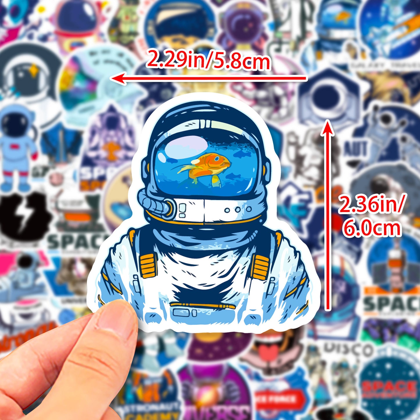 🌍 50-Piece Space & Planet Astronaut Sticker Set – The Universe, in Symbols