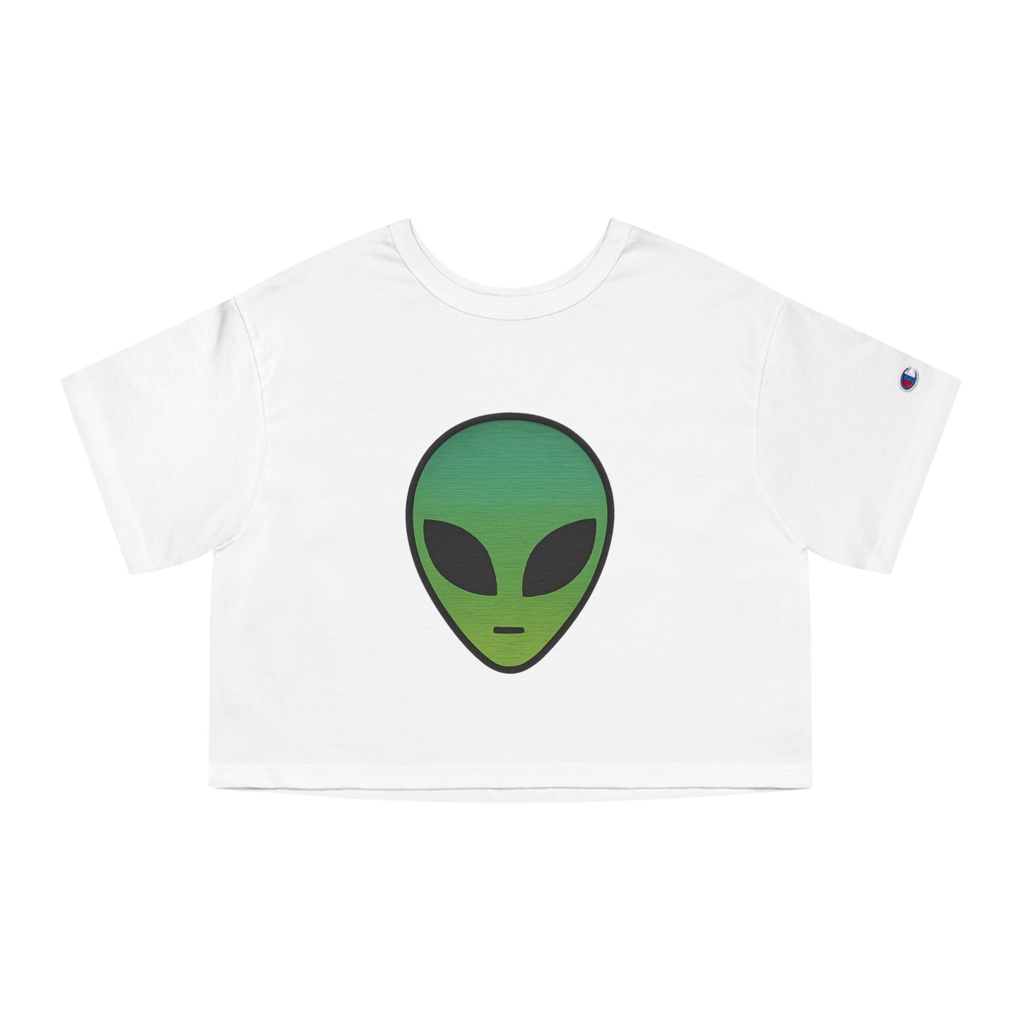 Cropped T-Shirt with Alien Design, Stylish Summer Top, Gift for Sci-Fi Lovers, Casual Wear, Unique Graphic Tee