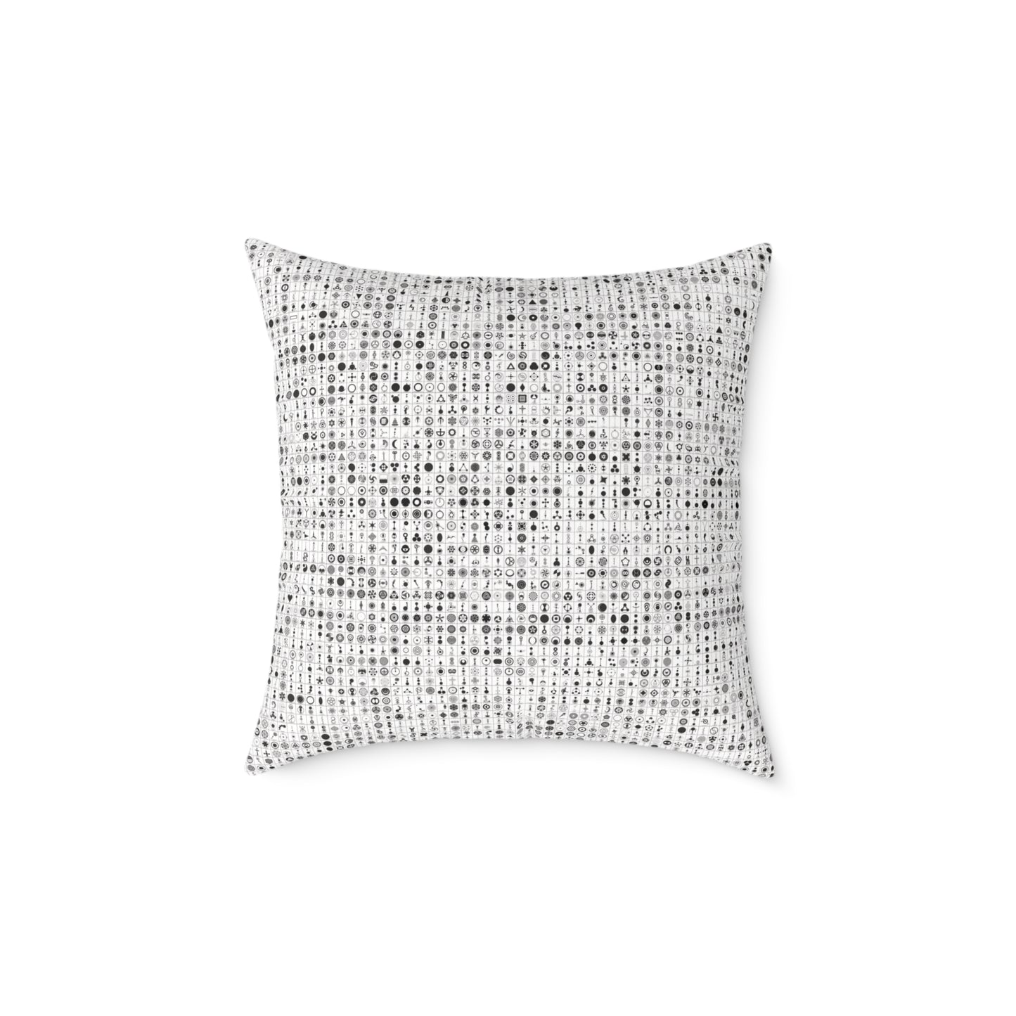 Crop Circles Square Poly Canvas Pillow - Modern Minimalist Home Decor, Cushion for Living Room, Cozy Throw Pillows, Gift for Housewarming