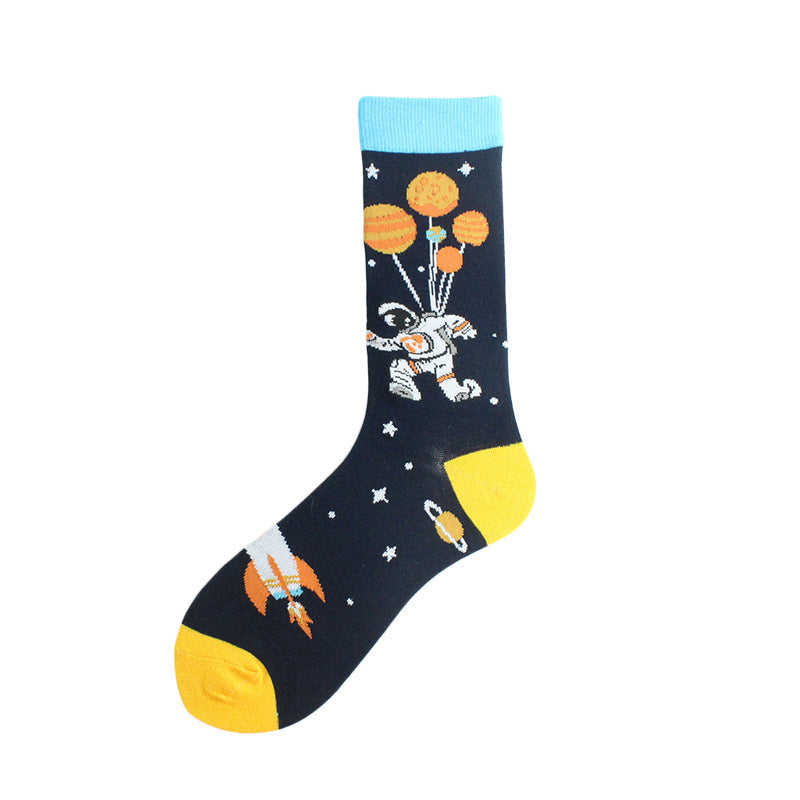 🧦 Alien Planet Cotton Socks – Step Into the Mystery