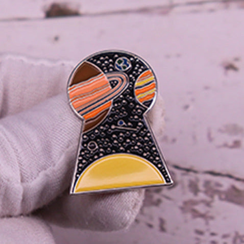 🪐 Galaxy & UFO Brooch – A Tiny Universe to Pin Anywhere