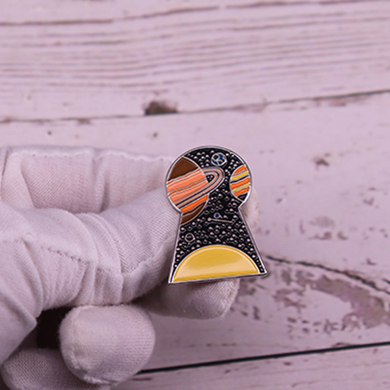 🪐 Galaxy & UFO Brooch – A Tiny Universe to Pin Anywhere