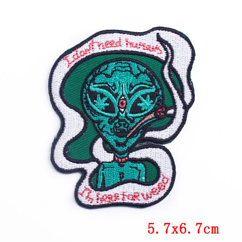 ๐ธ Alien Embroidered Patch โ Wear the Signal