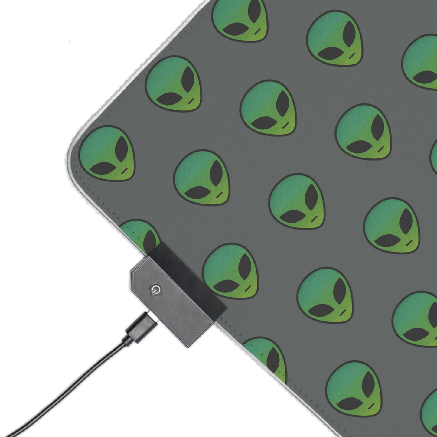 Alien LED Gaming Mouse Pad - Cool Desk Decor for Gamers, Gaming Setup Accessories, Alien Theme Gift, LED Mouse Pad