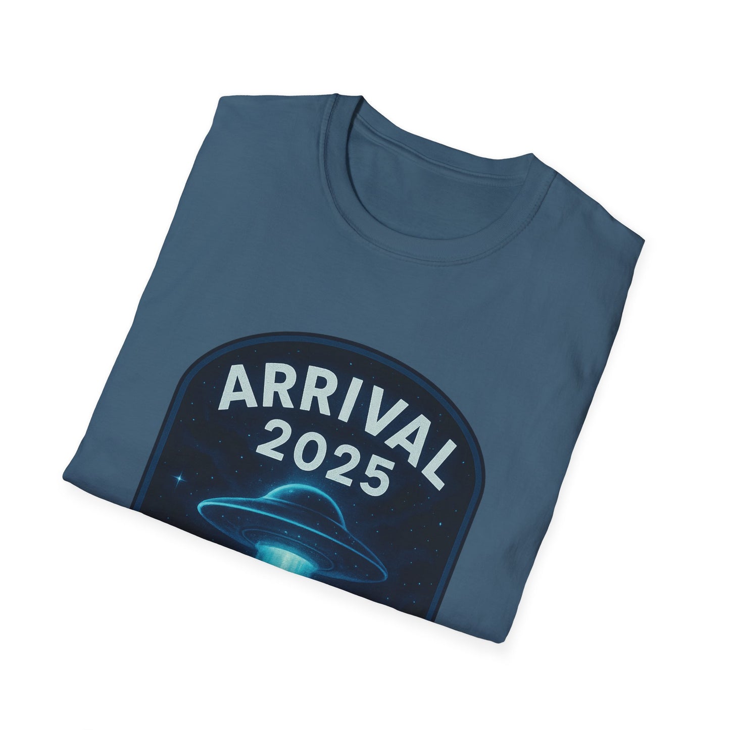 Unisex UFO Arrival 2025 T-Shirt, Funny Graphic Tee, Gift for Space Lovers, Sci-Fi Apparel, Alien Enthusiast Shirt, Casual Wear