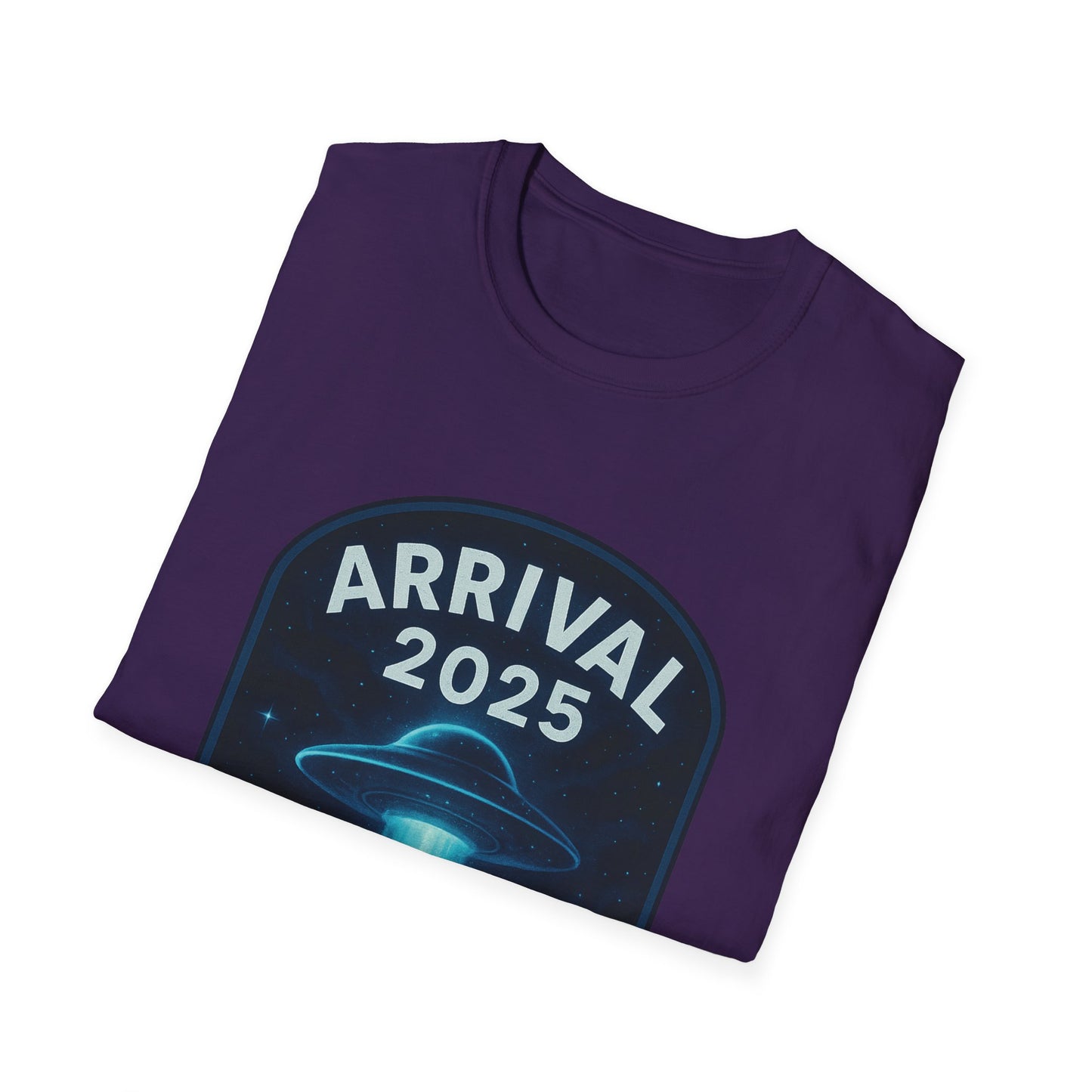 Unisex UFO Arrival 2025 T-Shirt, Funny Graphic Tee, Gift for Space Lovers, Sci-Fi Apparel, Alien Enthusiast Shirt, Casual Wear