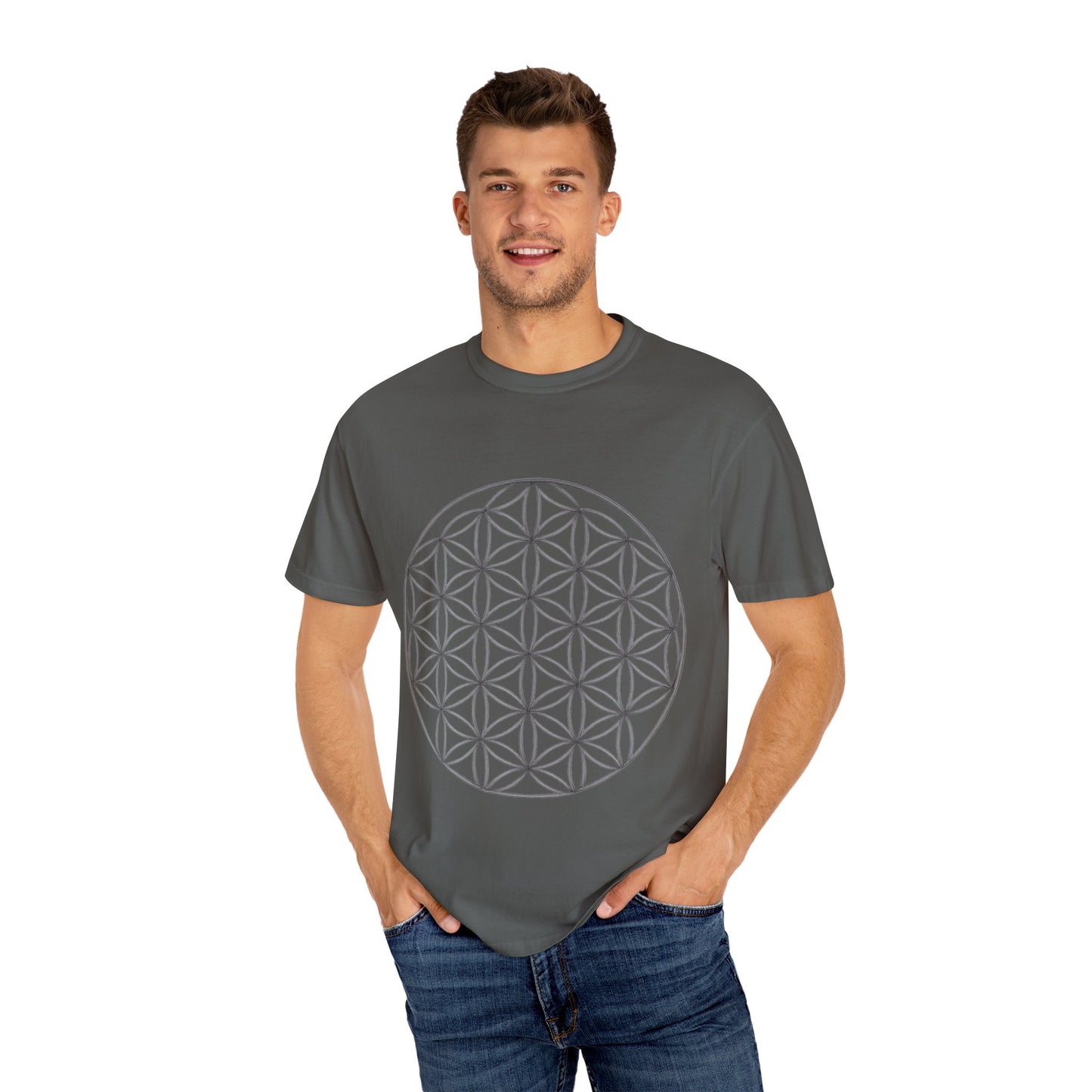 Flower of Life Unisex T-shirt - Mindful Gift, Spiritual Apparel, Cosmic Vibes, Meditation Shirt, Eco-friendly Fashion