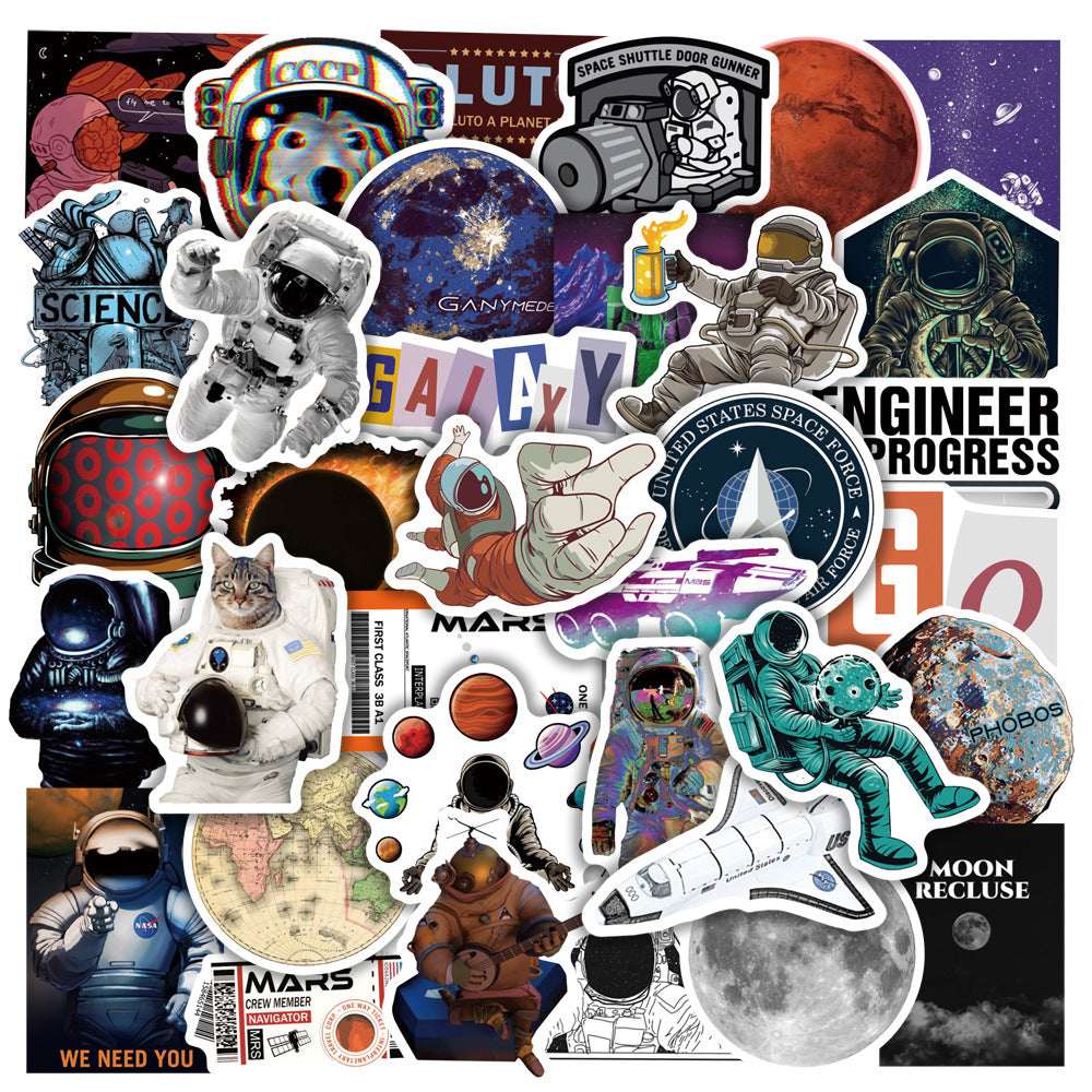 🐾 Space Animal Astronaut Sticker Set – Companions of the Cosmos