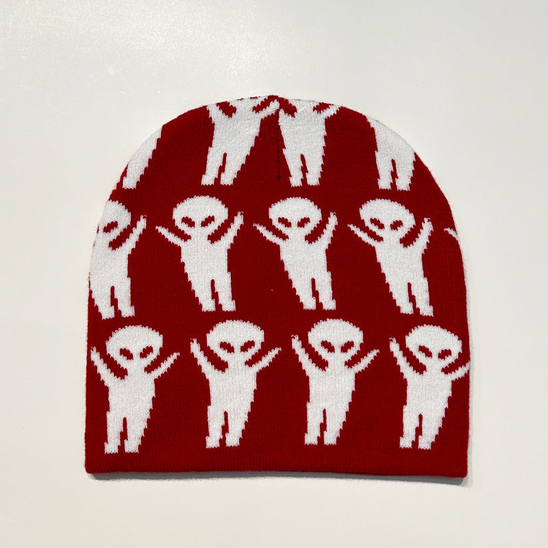 🧶 Alien Knit Beanie – Warmth from the Stars