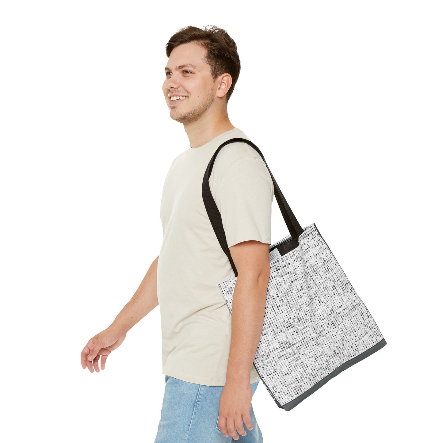 Crop Circles Chic Patterned Tote Bag, Stylish Reusable Shopping Bag, Trendy Canvas Tote, Eco-Friendly Carry-All, Perfect Gift for Any Occasion