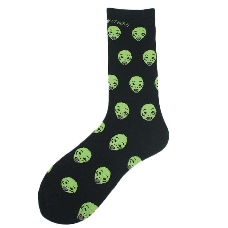 🧦 Alien Planet Cotton Socks – Step Into the Mystery