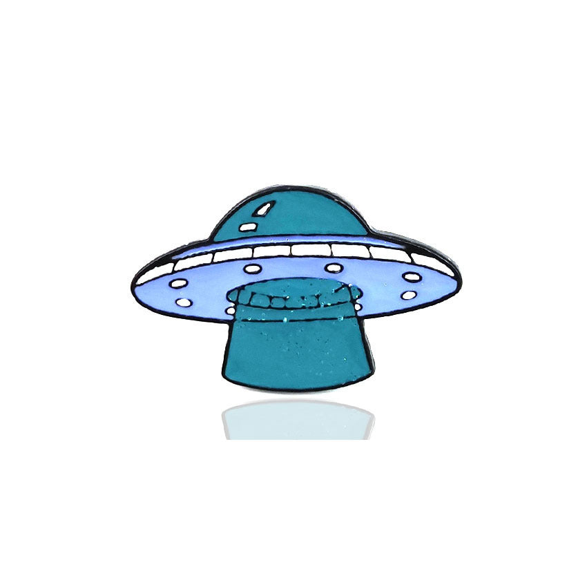 👽 UFO Cartoon Brooch – A Tiny Signal with Big Energy