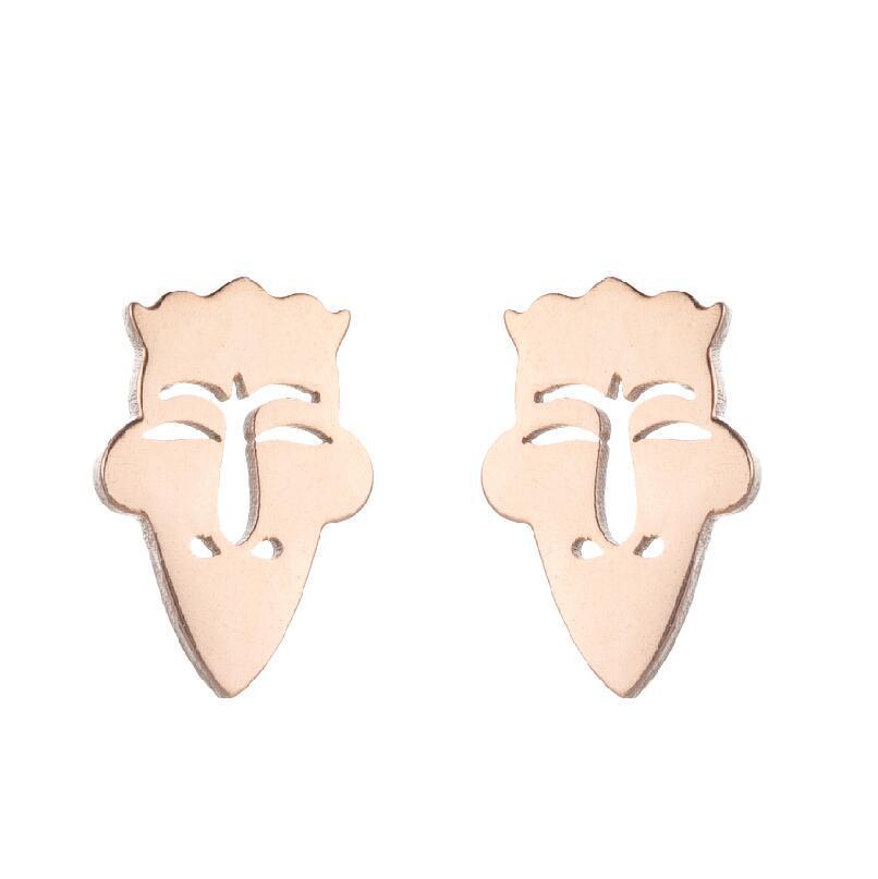 Fashion Stainless Steel Alien Earrings – Cosmic Chic for Every Day