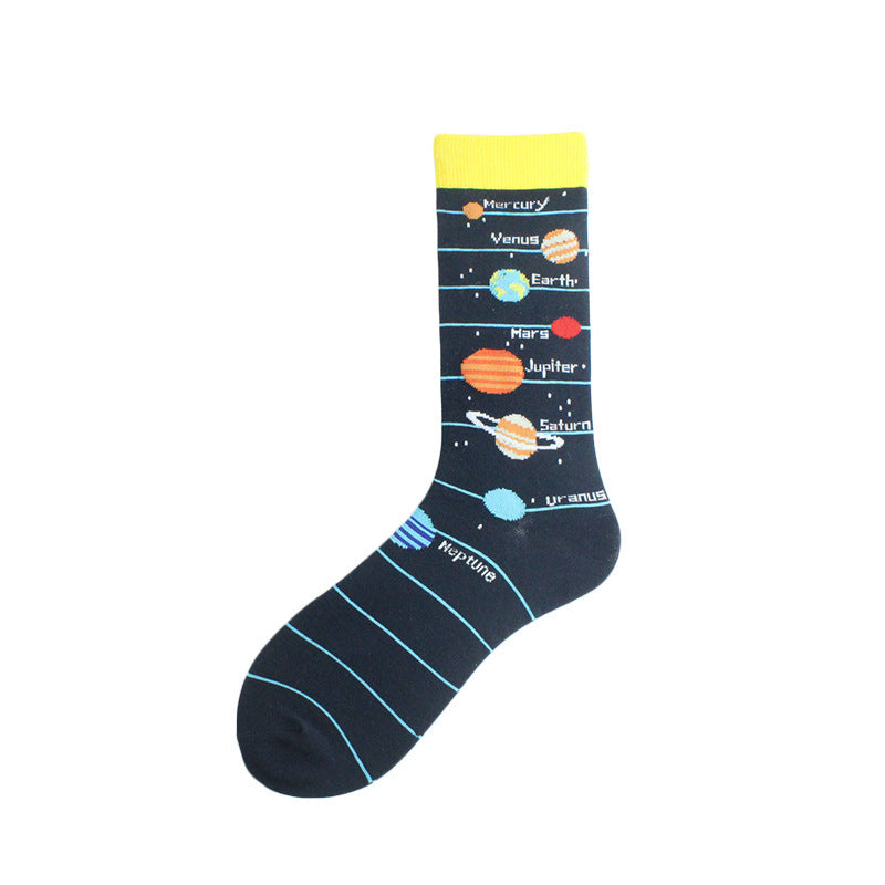 🧦 Alien Planet Cotton Socks – Step Into the Mystery