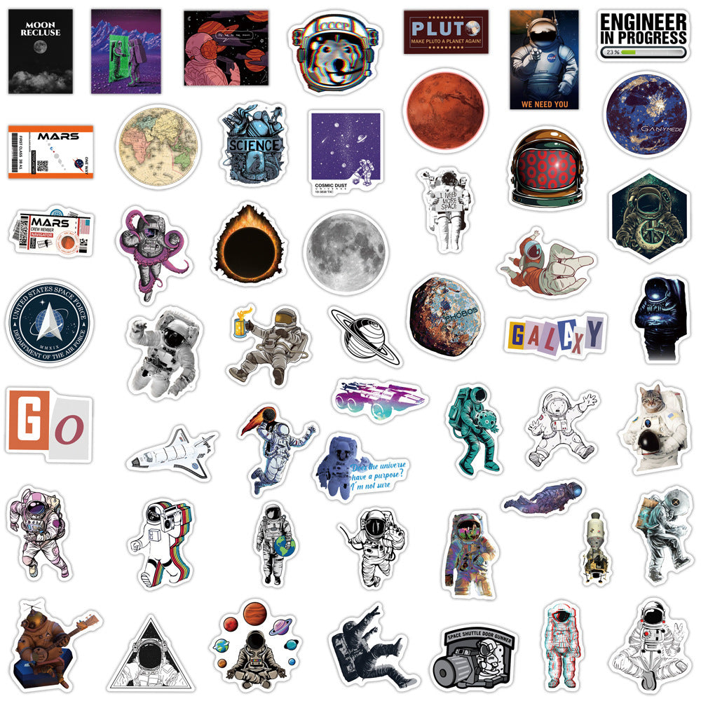 🐾 Space Animal Astronaut Sticker Set – Companions of the Cosmos