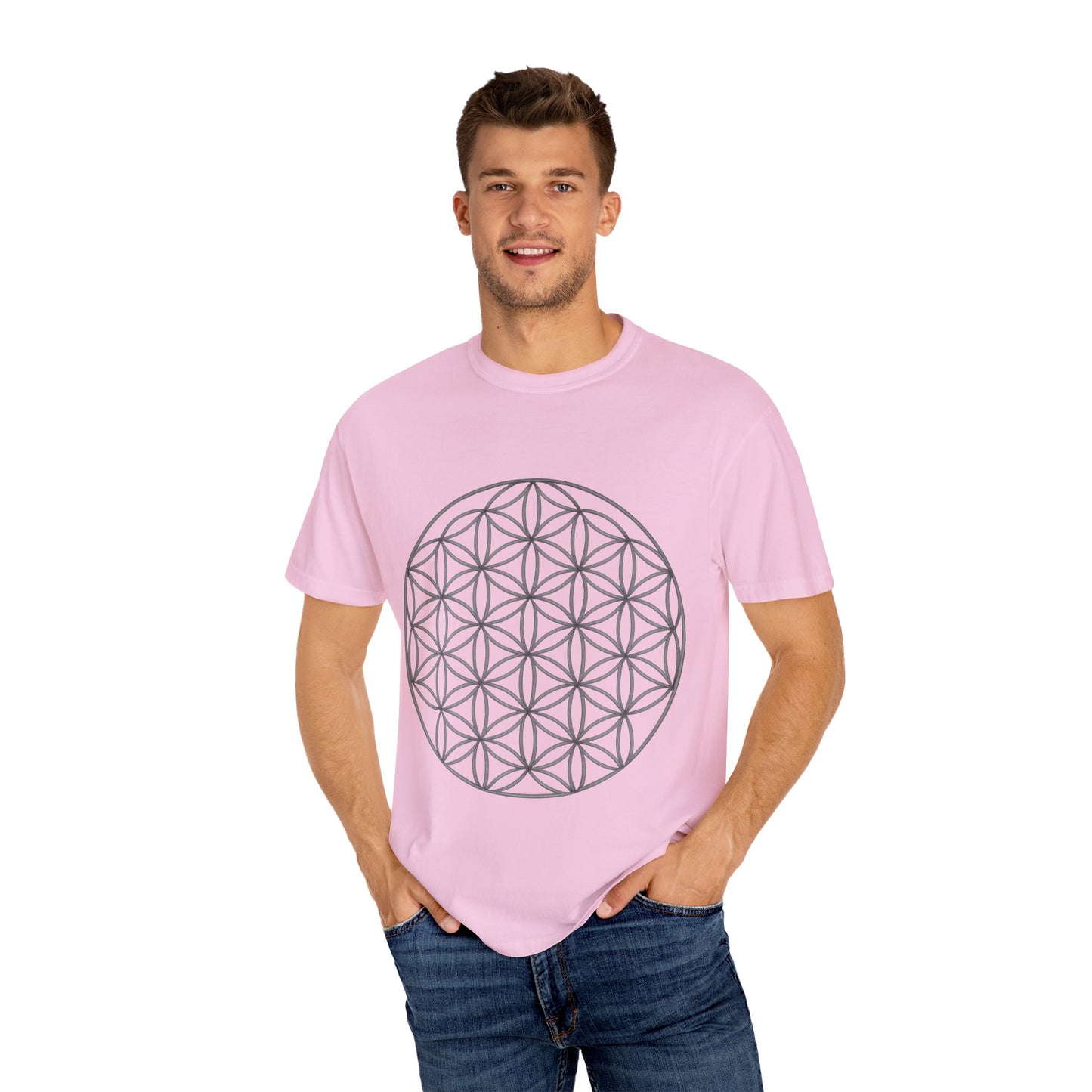 Flower of Life Unisex T-shirt - Mindful Gift, Spiritual Apparel, Cosmic Vibes, Meditation Shirt, Eco-friendly Fashion